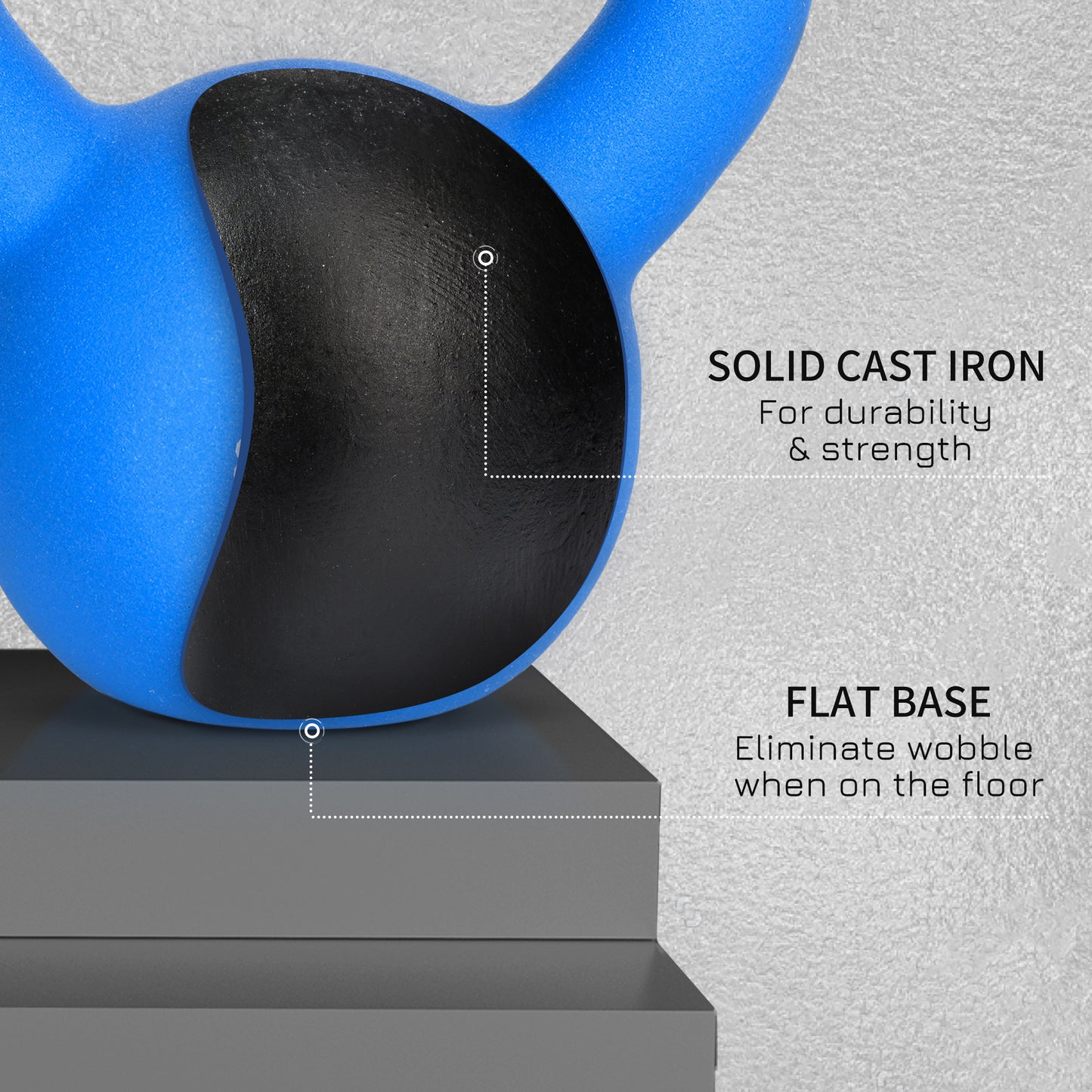 8KG Kettlebell with Soft Body and Non-Slip Handle, Blue