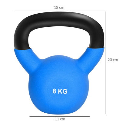 8KG Kettlebell with Soft Body and Non-Slip Handle, Blue