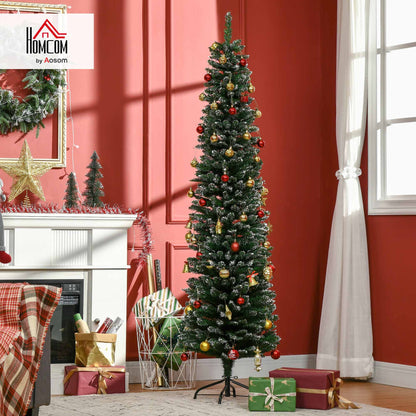 6FT Artificial Snow Dipped Christmas Tree Home Indoor Decoration Green
