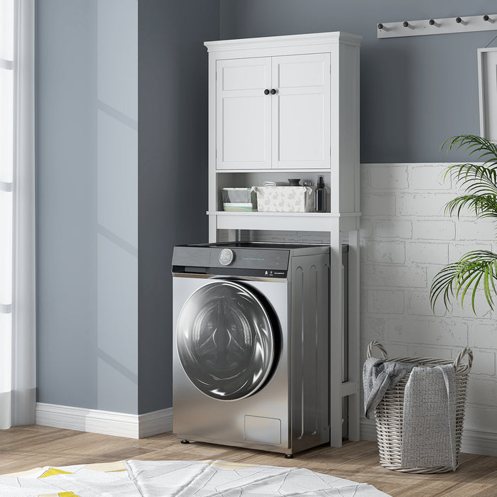 Over Toilet Storage Unit 3-Tier Freestanding Washing Machine Cabinet