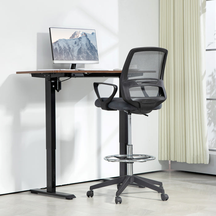 Draughtsman Chair Tall Office Chair with Adjustable Height Grey