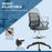 Draughtsman Chair Tall Office Chair with Adjustable Height Grey