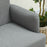 2 Seater Sofa with 21cm Thick Padding and Wood Legs, Grey