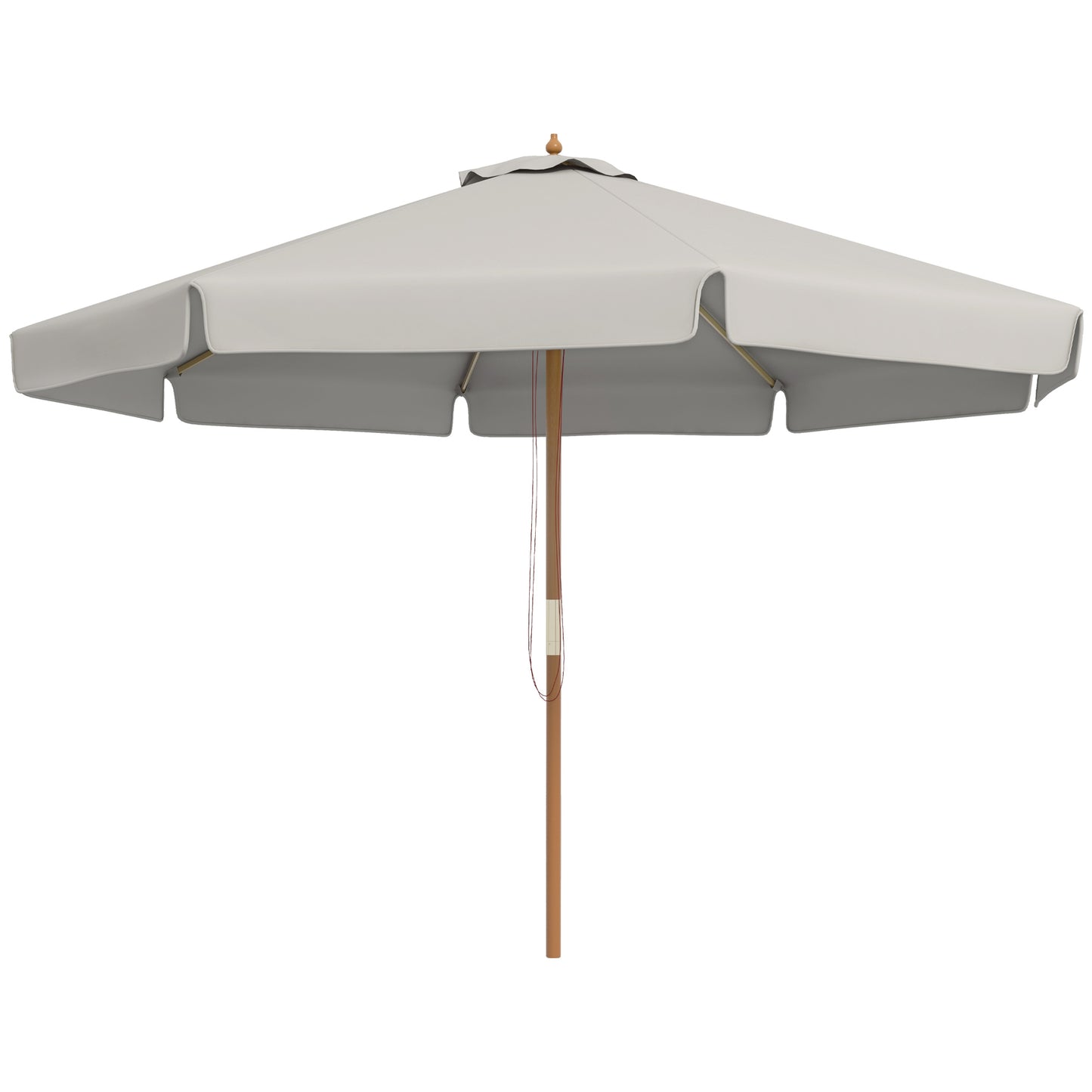 Garden Parasol Patio Umbrella with Ruffles Grey