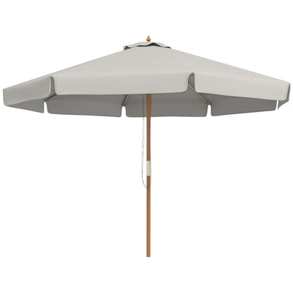 Garden Parasol Patio Umbrella with Ruffles Grey