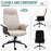 High Back Office Chair, Linen Fabric Computer Desk Chair with Armrests, Tilt Function, Adjustable Seat Height, Beige