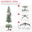 7 Foot Snow Flocked Artificial Christmas Tree Holiday with Pencil Shape