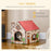 Two-In-One Cat House, Cat Scratching Board with Scratcher, Catnip, Cat Cardboard Scratcher for Indoor Cats