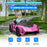 12V Lamborghini Autentica Licensed Ride on Car with Butterfly Doors, Battery Powered Kids Electric Car with Remote Control, 4 Suspension Wheels, Soft Start, LED Lights, Music, Horn, Pink