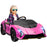 12V Lamborghini Autentica Licensed Ride on Car with Butterfly Doors, Battery Powered Kids Electric Car with Remote Control, 4 Suspension Wheels, Soft Start, LED Lights, Music, Horn, Pink