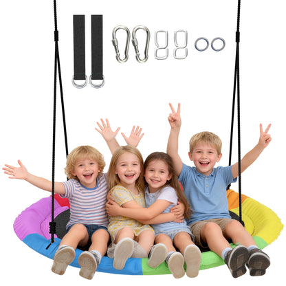 Nest Swing Heavy Duty 300kg Waterproof 120 cm Rainbow