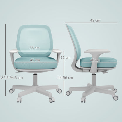 Vinsetto Office Chair, Breathable Mesh Swivel Desk Chair with Adjustable Height for Home Office, Study, Light Green