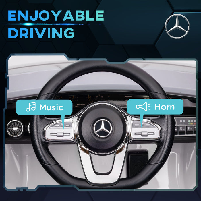 Mercedes-AMG CLA 45 Licensed 12V Ride on Car w/ Music - White