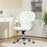 Office Chair PU Diamante Padded Ergonomic 360° Swivel White