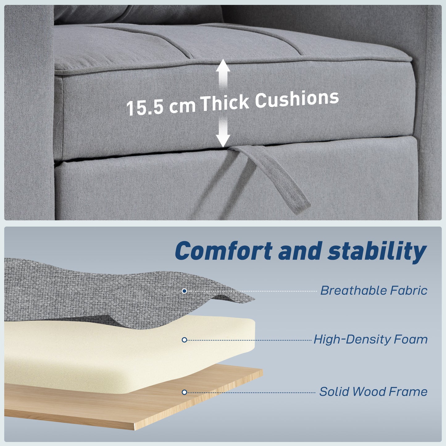 3-in-1 Sofa Bed, Convertible Sleeper Chair with Adjustable Backrest