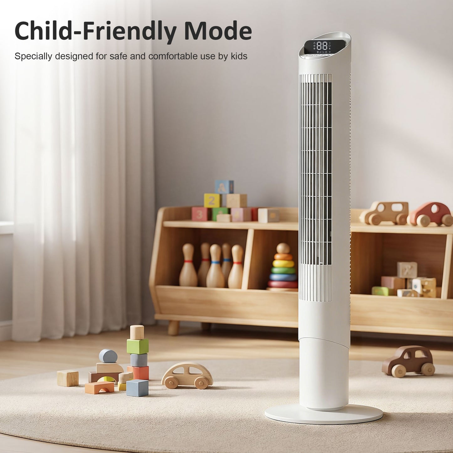 Tower Fan WiFi App Control 101.8 cm White