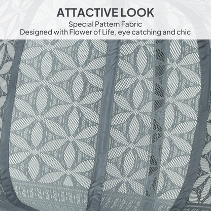 Double Hanging Swing Chair w/ Stand & Cup Holders, Charcoal Grey