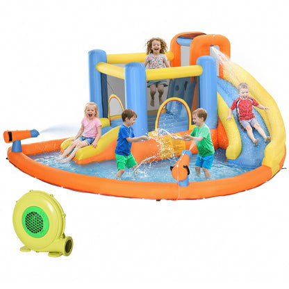 5 in 1 Inflatable Bouncy Castle for Children with Dual Slides