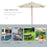 2.5m Wood Wooden Garden Parasol Sun Shade Patio Outdoor Umbrella Canopy New(Beige)