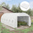 Greenhouse Replacement Cover ONLY Winter Garden Plant PE Cover with Roll-up Windows Door, 6 x 3 x 2m White