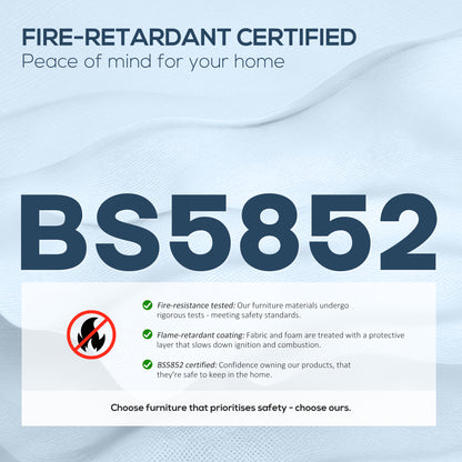 Manual Reclining Armchair Recliner with Footrest Royal Blue