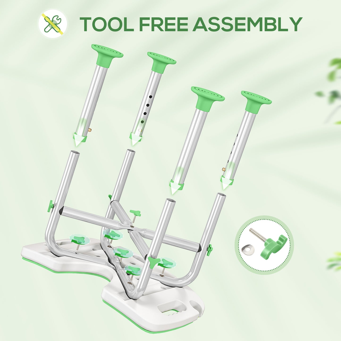 Aluminium Shower Stool for Elderly Disabled Non-Slip Bath Stool Green