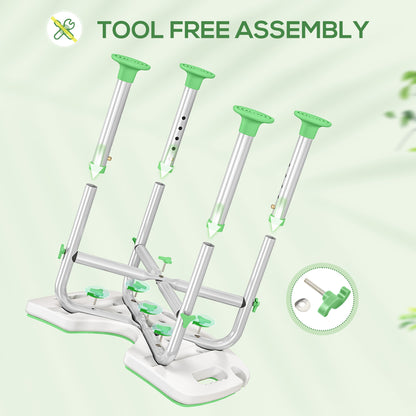 Aluminium Shower Stool for Elderly Disabled Non-Slip Bath Stool Green