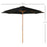 √¢¬å¬Ä3m Bamboo Wooden Market Patio Umbrella Garden Parasol Outdoor Sunshade Canopy, 8-ribs,Black