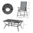 7 PCs Garden Dining Set, Folding Chairs and Metal Top Table, Grey