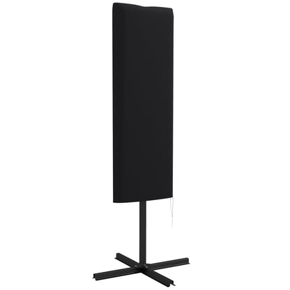 Garden Parasol Cover for 2-4m Outdoor Umbrella Protector w/ Rod, Zipper