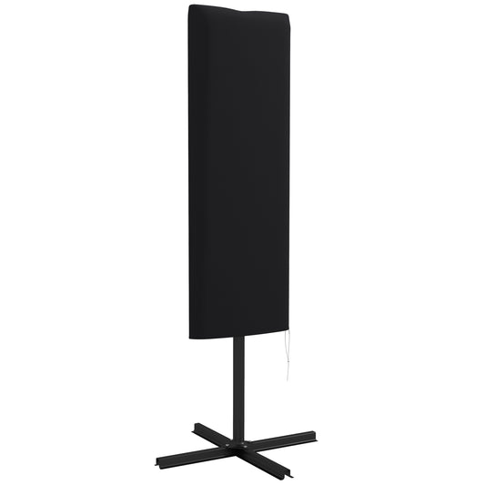 Garden Parasol Cover for 2-4m Outdoor Umbrella Protector w/ Rod, Zipper