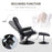 Manual Sofa Reclining Armchair PU Leather Massage Recliner Chair and Ottoman, Black