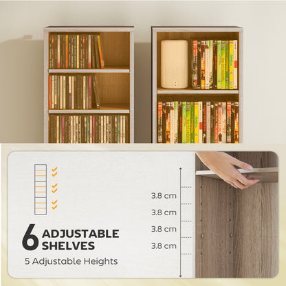 260 CD Storage Unit 120 DVD Storage Tower with 9 Compartments Natural