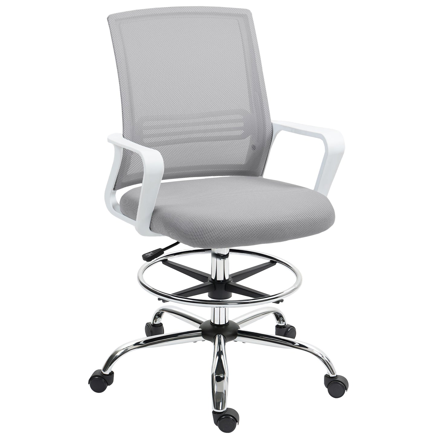 Draughtsman Chair, Mesh Ergonomic Drafting Chair, Grey