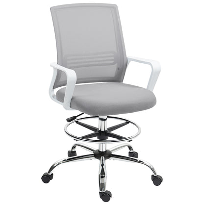Draughtsman Chair, Mesh Ergonomic Drafting Chair, Grey
