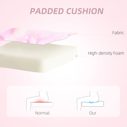 Armless Desk Chair Bunny Vanity Chair with Swivel Wheels Colourful