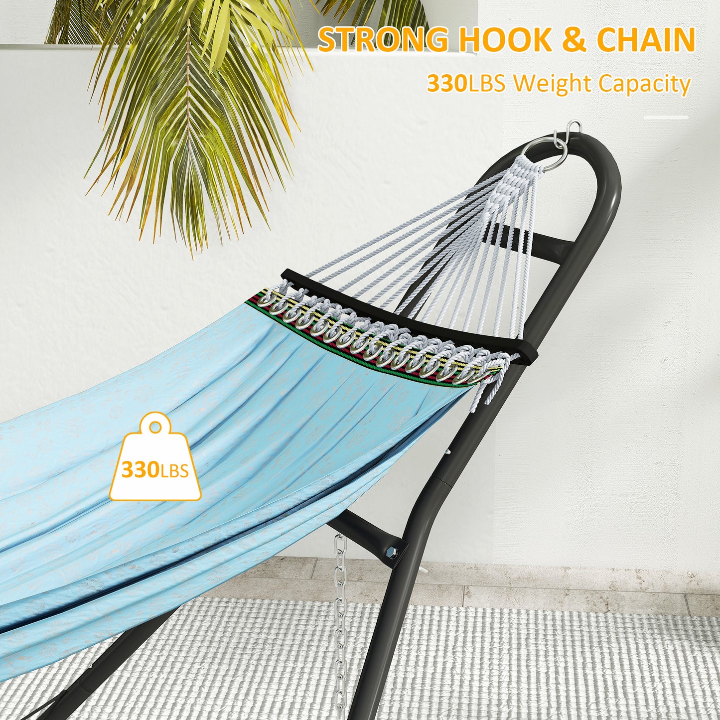 9ft Hammock Stand Adjustable with Non-Slip Feet, 250 kg Capacity