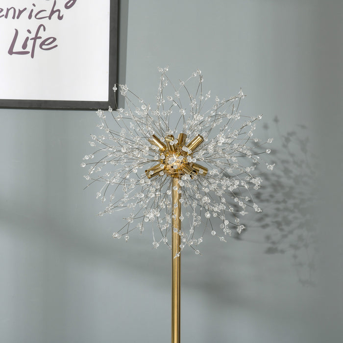 Modern Floor Lamp, Tall Standing Lamp with Dandelion-like Lampshade for Living Room