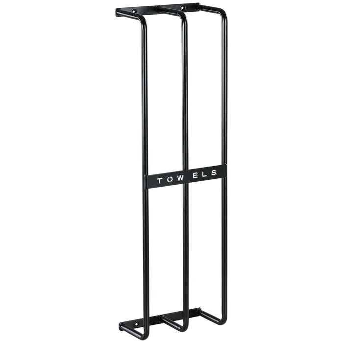 Metal Towel Rack Wall Mounted, 3 Bar Towel Rail for Bathroom, Black