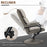 Recliner Chair with Ottoman 360¬∞ Swivel Faux Leather High Back Armchair w/ Footrest Stool for Home Office