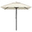 Patio Parasol Umbrella with Vent, Garden Market Table Umbrella Sun Shade Canopy with Piping Side, Beige