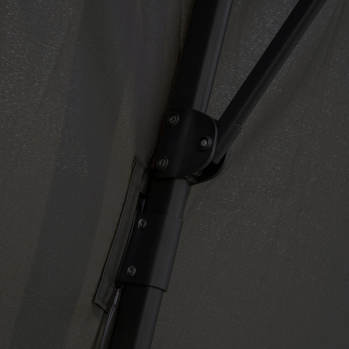 Cantilever Garden Parasol with Tilt, Rotation, Fillable Base Weights and Cover - Dark Grey