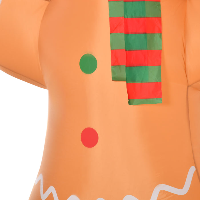 8ft Christmas Inflatable Gingerbread Man Lighted Indoor Outdoor Décor