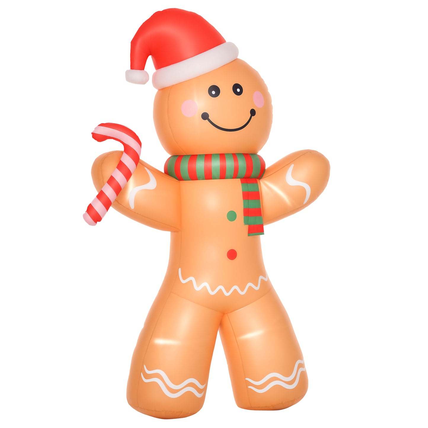 8ft Christmas Inflatable Gingerbread Man Lighted Indoor Outdoor Décor
