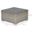 Rattan Wicker Patio Coffee Table Ready to Use Outdoor Furniture Suitable for Garden Backyard Grey