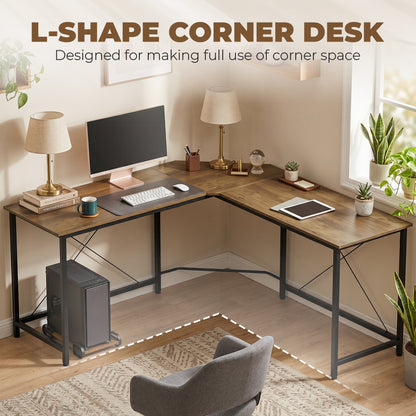 Corner L-Shape Computer Desk Gaming PC Workstation for Home Office