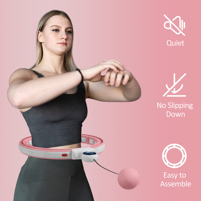 Smart Weighted Hula Hoop with 16 Detachable Knots and Digital Counter