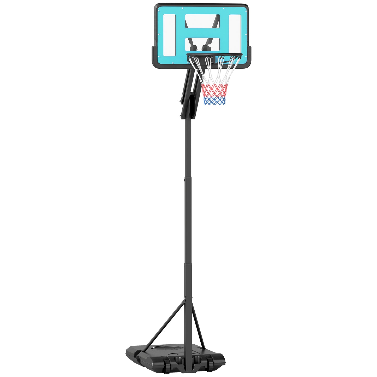 146-236cm Adjustable Basketball Hoop Outdoor, Portable on Wheels