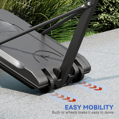 146-236cm Adjustable Basketball Hoop Outdoor, Portable on Wheels