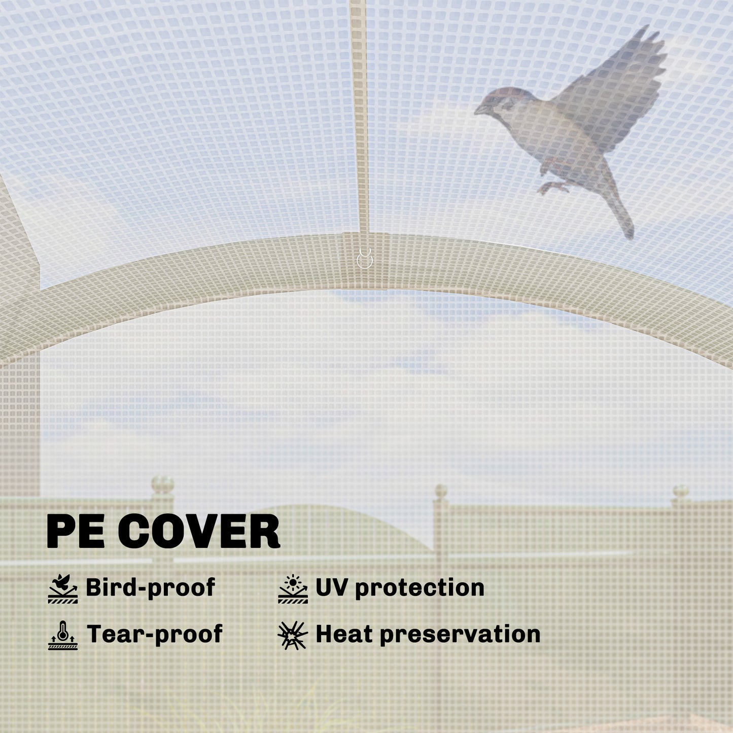 Foldable Small Greenhouse, Mini Greenhouse with PE Base, Green